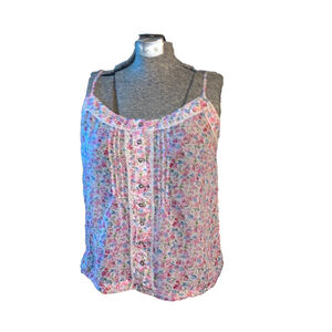 Women's Unbranded Tank Top Pink Floral